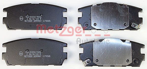 METZGER 1170585 Bremsbelagsatz, Scheibenbremse
